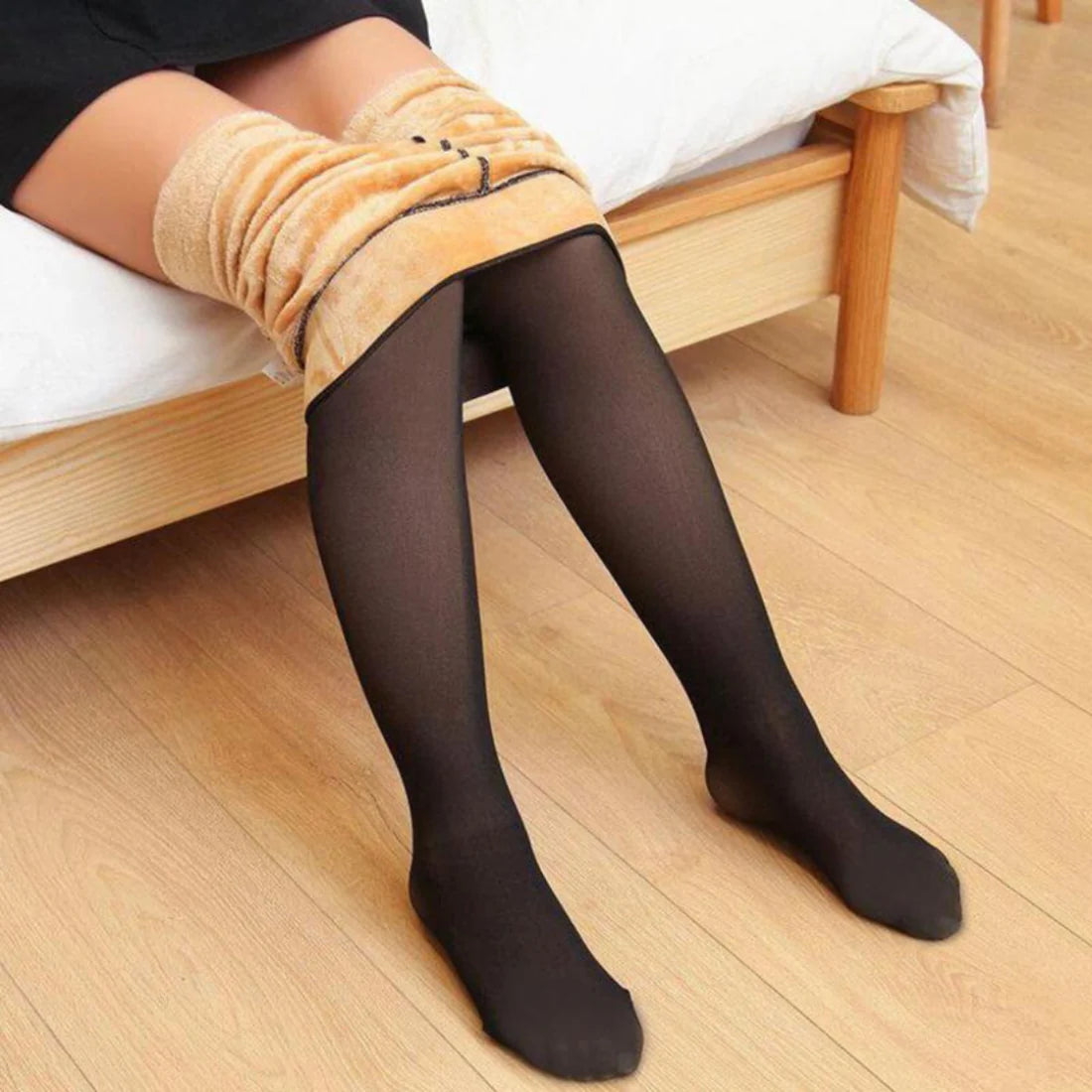 Fleece leggings, warme streetwear.